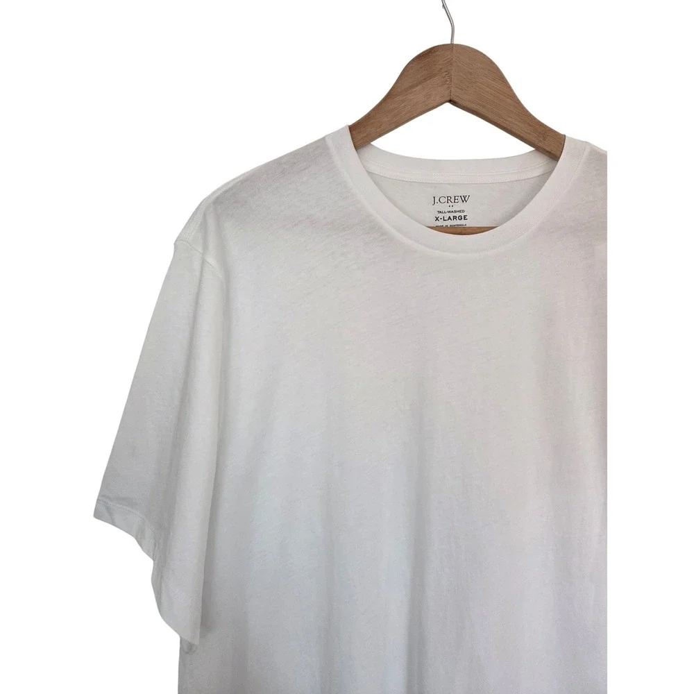 J.‎ Crew Factory Tall Washed Jersey T-Shirt Mens X-Large Tall White NWT A0325